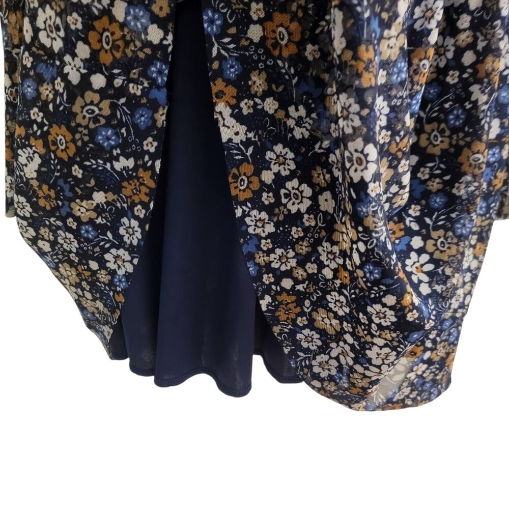 Altar'd State Floral Smocked Dress Small Boho Western Bell Sleeve Cottagecore - Picture 7 of 12